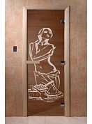картинка Дверь  "Искушение бронза" для бани и сауны
