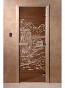картинка Дверь  "Китай бронза" для бани и сауны