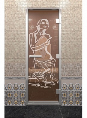 картинка Дверь "Хамам искушение бронза" для бани и сауны