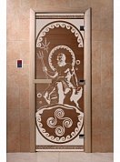 картинка Дверь "Посейдон бронза" для бани и сауны