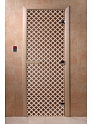 картинка Дверь  "Мираж бронза" для бани и сауны