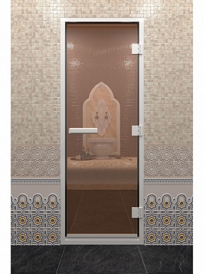 картинка Дверь "Хамам Бронза" для бани и сауны