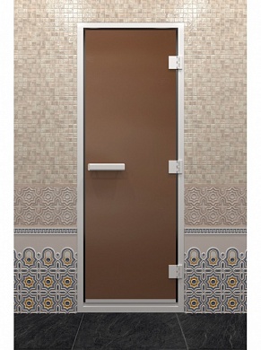 картинка Дверь "Хамам Бронза Матовая" для бани и сауны