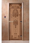 картинка Дверь  "Египет бронза матовая" для бани и сауны
