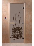 картинка Дверь "Банька черный жемчуг матовая" для бани и сауны