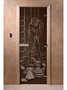 картинка Дверь  "Дженифер черный жемчуг" для бани и сауны