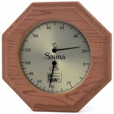 картинка Термогигрометр SAWO 241-THD восьмигран., кедр для бани и сауны
