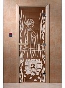 картинка Дверь "Волшебный пар бронза" для бани и сауны
