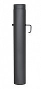 картинка Труба 1 м с шибером черный d150 2 мм КПД
