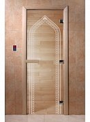 картинка Дверь "Арка прозрачная" для бани и сауны