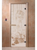 картинка Дверь  "Дженифер сатин" для бани и сауны