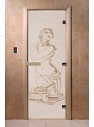 картинка Дверь  "Искушение сатин" для бани и сауны