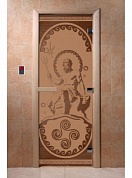 картинка Дверь "Посейдон бронза матовая" для бани и сауны