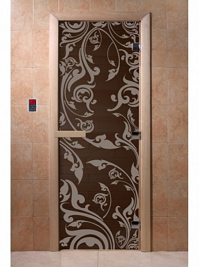 картинка Дверь "Венеция черный жемчуг" для бани и сауны