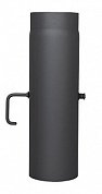 картинка Труба 0,5 м с шибером черный d120 2 мм КПД