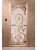 картинка Дверь "Посейдон сатин" для бани и сауны