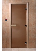 картинка Дверь "Бронза матовая" для бани и сауны