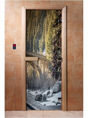 картинка Дверь С Фотопечатью A096 для бани и сауны