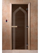 картинка Дверь  "Арка черный жемчуг " для бани и сауны