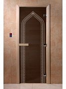 картинка Дверь  "Арка черный жемчуг " для бани и сауны
