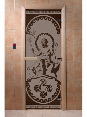 картинка Дверь "Посейдон черный жемчуг матовая" для бани и сауны