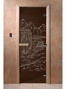 картинка Дверь  "Китай черный жемчуг" для бани и сауны