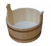 картинка Шайка двуручная 17л липа для бани и сауны
