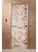 картинка Дверь "Венеция сатин" для бани и сауны