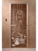 картинка Дверь  "Дженифер бронза" для бани и сауны