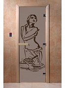 картинка Дверь  "Искушение черный жемчуг матовая" для бани и сауны