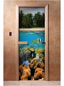 картинка Дверь С Фотопечатью A067 для бани и сауны