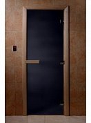 картинка Дверь  "Черный жемчуг матовая" для бани и сауны