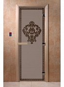 картинка Дверь "Версаче черный жемчуг матовая " для бани и сауны