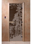 картинка Дверь  "Рассвет черный жемчуг" для бани и сауны