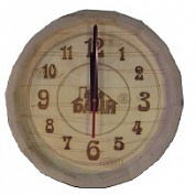 картинка  Часы "БОЧОНОК" с надписью в ассортименте  для бани и сауны