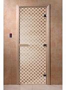 картинка Дверь  "Мираж прозрачная" для бани и сауны