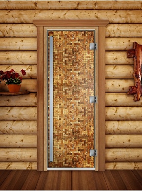 картинка Дверь Престиж Фотопечать А054 для бани и сауны