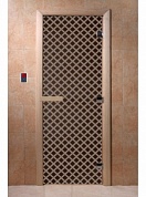 картинка Дверь  "Мираж черный жемчуг" для бани и сауны