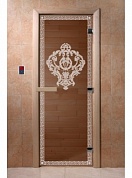 картинка Дверь "Версаче бронза" для бани и сауны
