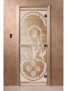 картинка Дверь "Посейдон прозрачная" для бани и сауны