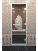 картинка Дверь "Хамам прозрачное" для бани и сауны