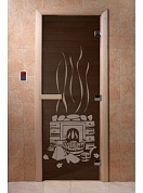 картинка Дверь "Банька черный жемчуг" для бани и сауны