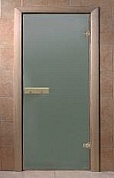 картинка Дверь Doorwood стеклянная "Тёплое утро", матовый сатин