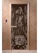 картинка Дверь  "Горячий пар черный жемчуг" для бани и сауны