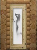 картинка Дверь "Элит Люкс Искушение" с Фотопечатью для бани и сауны