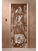 картинка Дверь  "Горячий пар бронза" для бани и сауны