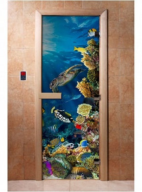 картинка Дверь С Фотопечатью A087 для бани и сауны