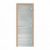 картинка Дверь 1835х620 (1,9х0,7) стекло сатин матовый 8мм коробка осина для бани и сауны