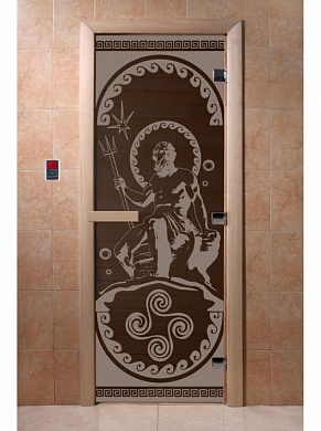 картинка Дверь "Посейдон черный жемчуг" для бани и сауны