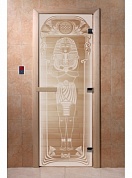 картинка Дверь  "Египет прзрачная" для бани и сауны